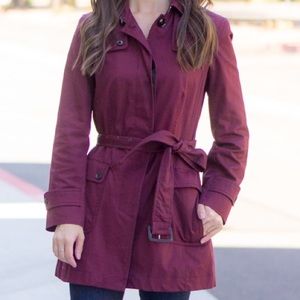 Banana Republic Factory Berry Trench Coat - Sz Small